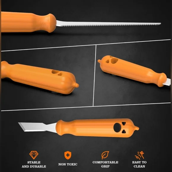 Halloween-Decorations Pumpkin Carving Kit Set with Stencils and Storage Bag - Picture 7 of 7